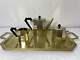 Vintage Art Deco Tea And Coffee Set With Tray Geometric Design