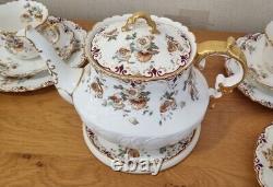 Vintage Aynsley Bone China 34 Piece Tea Set, Tea Pot, Cup, Saucer, Floral Flower