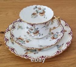 Vintage Aynsley Bone China 34 Piece Tea Set, Tea Pot, Cup, Saucer, Floral Flower