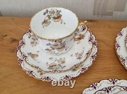 Vintage Aynsley Bone China 34 Piece Tea Set, Tea Pot, Cup, Saucer, Floral Flower