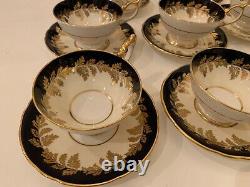 Vintage Aynsley Tea /Coffee Set for 8 Cobalt/ blue/gold/white. England