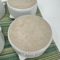 Vintage BENNINGTON POTTERY VERMONT White Lug Soup Bowls 1641 5 x 2.5 Set of 6