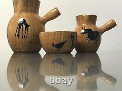 Vintage Bardot Coffee Set. Faux Bois. Grandjean-jourdan, Vallauris, Picasso