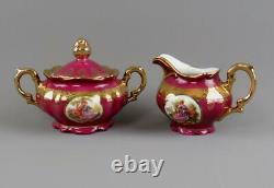 Vintage Bareuther Bavaria Fragonard Courting Couples Demi Tasse Coffee Set for 6