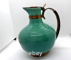 Vintage Bauer Pottery Green Coffee Tea Carafe Ring Pattern PERFECT CONDITION