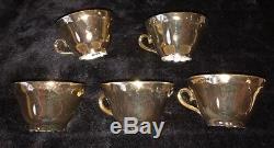 Vintage Bavaria Demitasse 24K Coffee Set With Victorian Couple, Beautiful