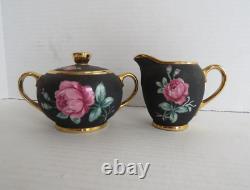 Vintage Bavaria Germany Black Matte Coffee Set
