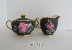 Vintage Bavaria Germany Black Matte Coffee Set