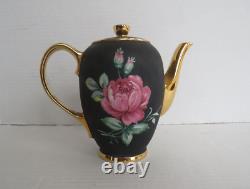 Vintage Bavaria Germany Black Matte Coffee Set
