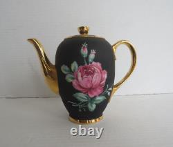 Vintage Bavaria Germany Black Matte Coffee Set
