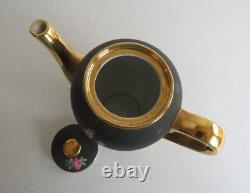 Vintage Bavaria Germany Black Matte Coffee Set