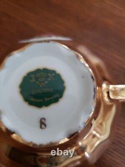 Vintage Bavaria Germany Gold Fragonard Demitasse Coffee/tea Set 9 Pieces