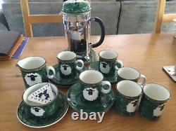 Vintage Bespoke Jersey Pottery Coffee Set