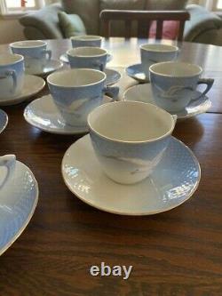 Vintage Bing & Grondahl Seagull (Set of 12) Tea/Coffee Cups and Saucers