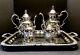 Vintage Birmingham Silver Co. Five Piece Silverplate Tea And Coffee Set