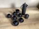Vintage Black Wedgwood Basalt Coffee Set By Robert Minkin Dating To The 1960's