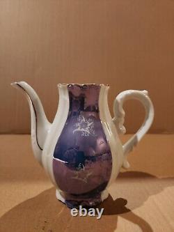 Vintage Blue & White with Gold Trim Tea/Coffee Set 16 Pieces Total