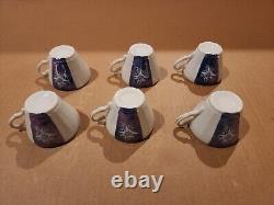 Vintage Blue & White with Gold Trim Tea/Coffee Set 16 Pieces Total