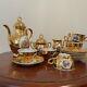 Vintage Bondware Style Coffee Set Gold Plated And Hand Made Foreign 6person