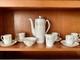 Vintage Bone China Spode Gothic Green And Gold Coffee Set Cream Jug Sugar Bowl