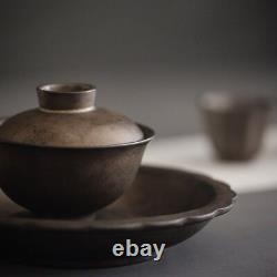 Vintage Bronze Drinkware Tea Tureen Pigmented Pottery Teacups Chinese Styles New