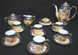 Vintage Camel On Desert Scene Noritake Hand Painted Coffee Set