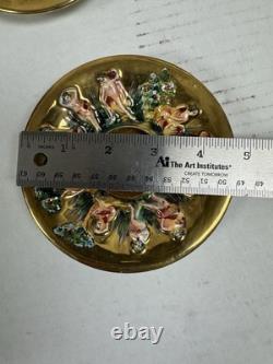 Vintage Capodimonte Italy Gold Tea Coffee Set Porcelain Cherubs