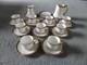 Vintage Cauldon Coffee Set Greek Key Design 9 Cups & Saucers Milk & Cream Jugs