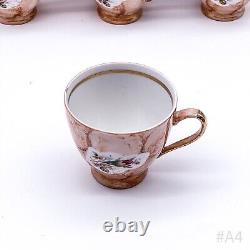 Vintage Chodziez Coffee Set Made Of Porcelain With Rose Decor Made In Poland