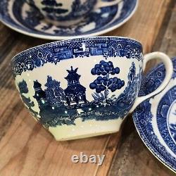 Vintage Churchill Blue Willow 12 Piece Coffee / Tea Set High Quality England