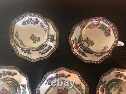 Vintage Coalport Indian Tree (Scalloped) 7 COFFEE CUPS & 7 SAUCERS