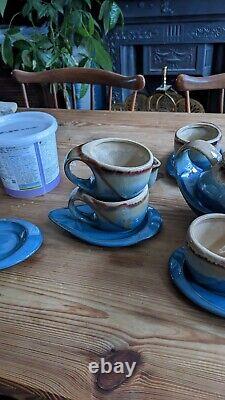 Vintage Coastal Tea Set 6 Cups