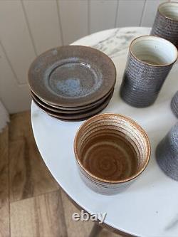 Vintage Coffee Set 6 Cup Mid Century Prima Pottery Folkestone Marc Goldberger