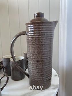 Vintage Coffee Set 6 Cup Mid Century Prima Pottery Folkestone Marc Goldberger