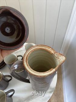 Vintage Coffee Set 6 Cup Mid Century Prima Pottery Folkestone Marc Goldberger