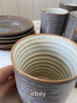 Vintage Coffee Set 6 Cup Mid Century Prima Pottery Folkestone Marc Goldberger