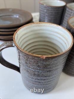 Vintage Coffee Set 6 Cup Mid Century Prima Pottery Folkestone Marc Goldberger