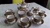 Vintage Coffee Set Marble For 6 Person