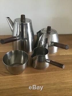 Vintage Coffee Set Rosewood Stainless Lundtofte Tias Eckhoff Rare Retro