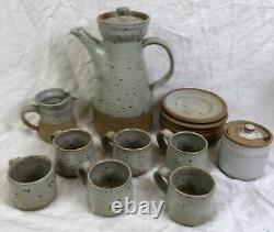 Vintage Coffee Set, Winslow Studio Pottery, Claycutters, 1973, Med-century Retro