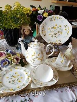 Vintage Colclough Bone China Made in England Coffee Trio Set for 2 Person