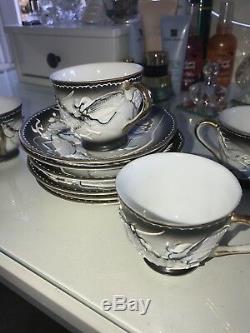 Vintage Complete Imperial White Dragon Coffee Set. Ship Worldwide