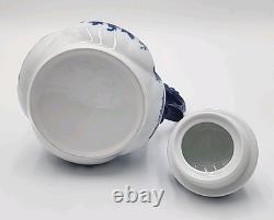 Vintage Cracker Barrel Blue & White Porcelain 9 Piece Tea/Coffee Set Flow Blue