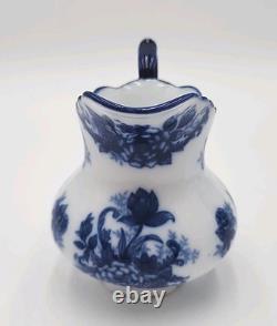 Vintage Cracker Barrel Blue & White Porcelain 9 Piece Tea/Coffee Set Flow Blue