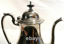 Vintage Cresent Silver Coffee Tea Pot Cream Sugar Tray Nouveau Serving Set