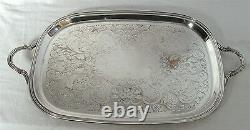 Vintage Cresent Silver Coffee Tea Pot Cream Sugar Tray Nouveau Serving Set