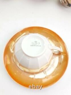 Vintage Czech Republic Victoria Porcelain Tea Coffee Set Butterflies & Birds