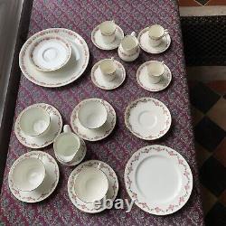 Vintage Dainty Aynsley Tea Set 4 Cups & Saucers Plus 4 Coffee Cup Set -27 Pieces