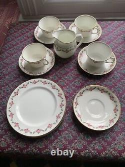 Vintage Dainty Aynsley Tea Set 4 Cups & Saucers Plus 4 Coffee Cup Set -27 Pieces