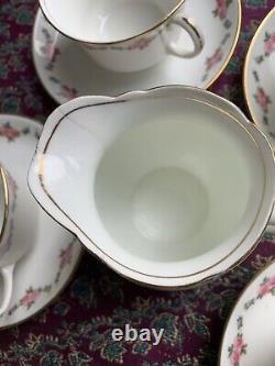 Vintage Dainty Aynsley Tea Set 4 Cups & Saucers Plus 4 Coffee Cup Set -27 Pieces
